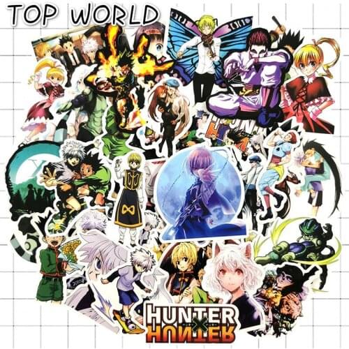 10/50pcs/set Japan Anime Hunter X Hunter Cartoon Stickers Diy Decal For Laptop Skateboard Car Mobile Pc Scrapbooking Sticker