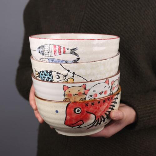 Guopin Japanese underglaze hand-painted 7-inch ceramic household ramen bowl soup bowl commercial restaurant noodle bowl large i