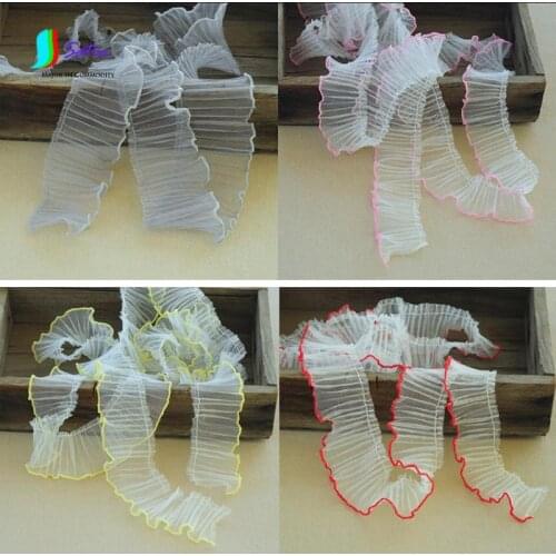 Accordion Skirt One-piece Single-layer Doll Princess Dress Colorful Tulle Lace 25 Meters S0438H