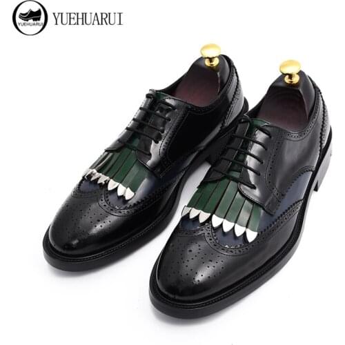 Мужские кожаные туфли YUEHUARUI China At AliExpress