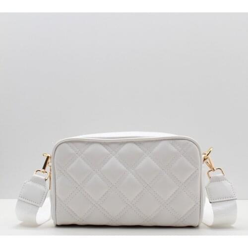 Womens White Binocular Stand Shoulder Cross Bag