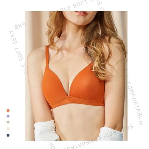 Women Seamless Bra No Wire Thin Sexy Girls Push Up Underwear Light Breathable Wirefree Adjusted Bras