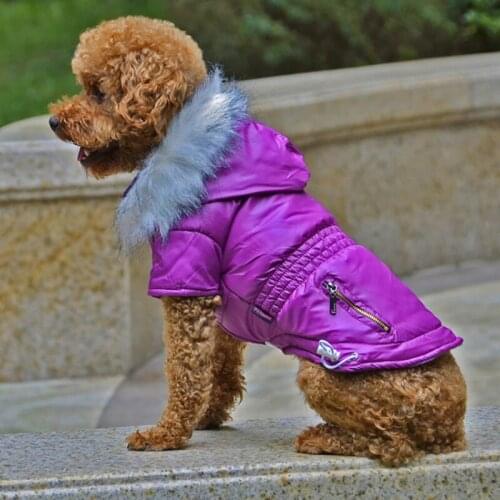 Winter Dog Clothes Warm Pet Dog winter clothes Apparel Hoodie Hooded Coat Dog Down Coat Pet Dog Cheap Coats