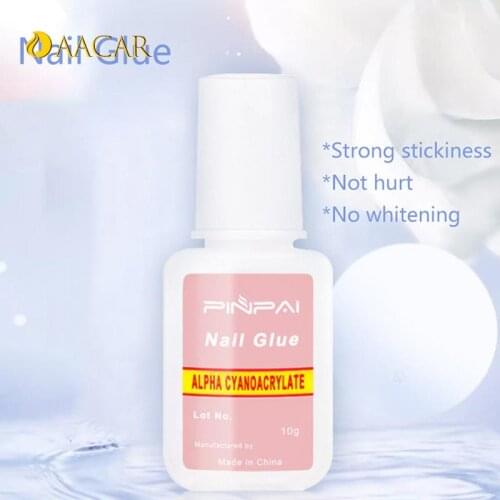 1Pc Fast Drying Art Nails Adhesive Glue Strong False Nail Tips Extension Glue With Brush 10g Nail Care