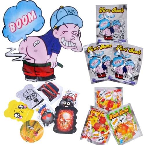 10Pcs Funny Fart Bomb Bags Aroma Bombs Smelly Stink Bomb Novelty Gag Toys Practical Jokes Fool Toy Gag Funny Joke Tricky Toy