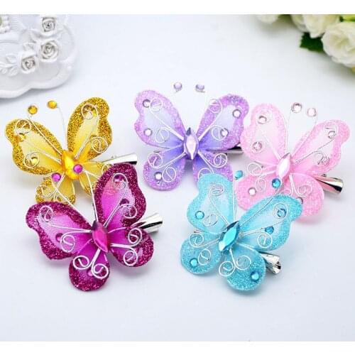 3pcs Hair Clip Butterfly Adorable Cute Headdress Bobby Pin Hair Clips Hair Barrette for Kids Baby Girls Children
