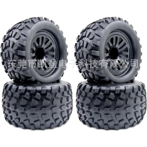 4pcs/Lot Rubber RC 1/10 Buggy Wheels & Tires 12mm Hex Hub Mount For RC Off Road Car HSP HP