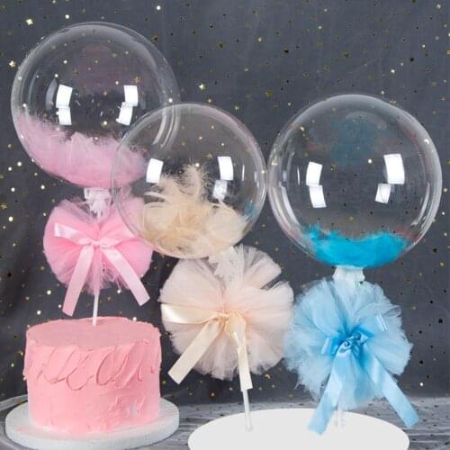 5 inch Cake Bobo Balloon Small Round Transparent Balloon Cake Topper For Birthday Party Wedding Baby Shower Festival Decor Hot