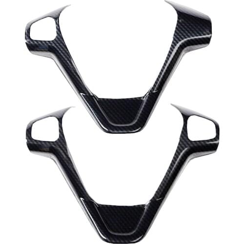 ABS Chrome carbon fiber Steering Wheel Cover Sequin Trim Sticker for Ford New Fiesta MK7 2009-2017 Ecosport 2012-2017