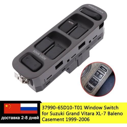 AM-33968442 Car Power Window Switch Left LH Driver Front for Suzuki Grand Vitara XL-7 BALENO Casement 1999-2006 37990-65D10-T01