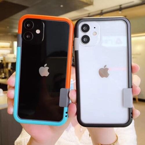 Phone Case For iPhone 12Pro 11Pro Max XR XS Max X 7 8 Plus 12Mini 11 Soft Silicone Bumper Shockproof Transparent Back Cover Capa