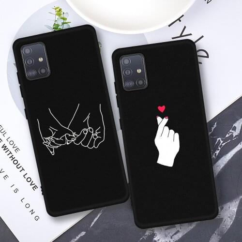 Cute Heart Lover Case For Samsung Galaxy A51 2019 sm a515 Soft Silicone Cover For Samsung A51 A71 on A 51 71 a717 Pattern Cases