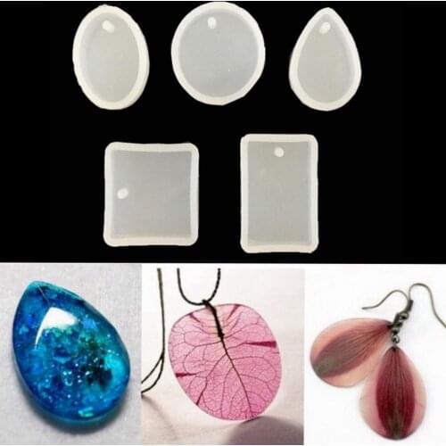 1pc Epoxy Water Droplets Silicone Jewelry Mold Transparent DIY Pendant Cake Dried Flowers Mould High Quality