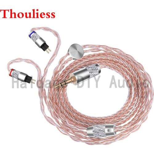 Thouliess HIFI Copper Silver Plated Mixed 0.78mm Headphone Upgrade Cable For W4r UM3x 1964 Heir 10.A IEM8.0 IEM10.0