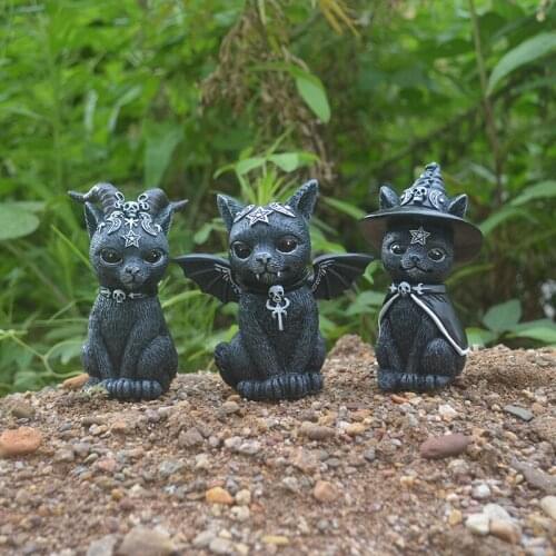 Cat Halloween Lawn Gnome Garden Gnome Halloween Decorations Outdoor Vintage Halloween Decorations Horror Statue