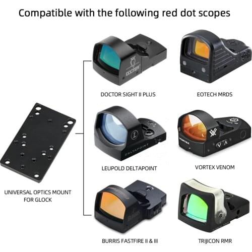 PPT GUN GLOCK Mount fit for Universal red dot sight Low Bore Axis set screws Steel structure mount Airsooft Accessory OS24-0228