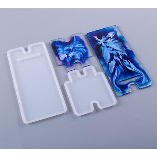 Handmade Mobile Phone Stand Silicone Mould DIY Crafts Making Tool Cellphone Bracket Holder Crystal Epoxy Resin Mold 87HB