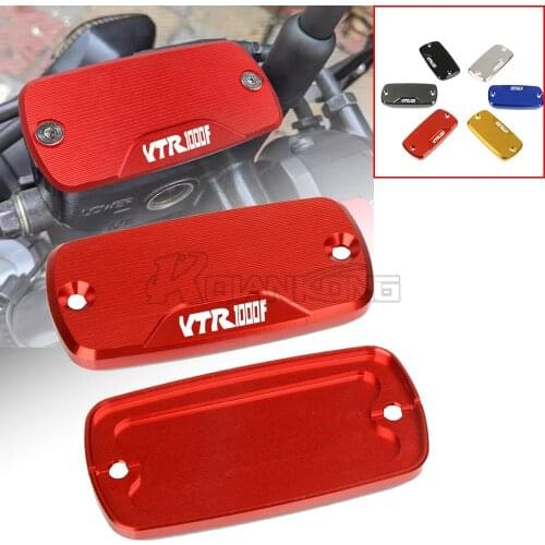 Motorcycle Accessorie Aluminum Front Brake Fluid Reservoir Cap Cover Protection For Honda VTR1000F 1997-2007 VTR 1000F 1000 F