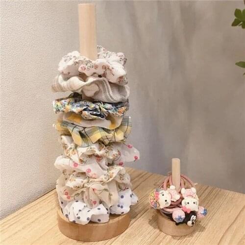 Hair Tie Ring Desktop Display Stand Wood Display Stand Jewelry Hanging Organizer Women Home Store Decor
