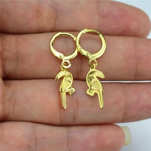 2021 new electroplating AAA micro cubic zirconia inlaid animal irregular Bird Earrings Jewelry womens gifts mens gifts