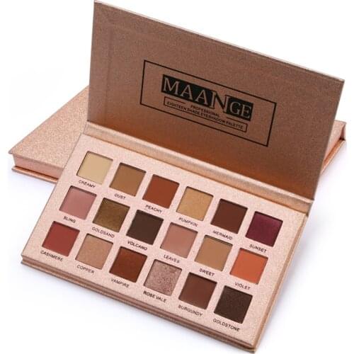 Brand New 18 Colors Long-lasting Eye Shadow Easy To Wear Eyeshadow Natural Matte Shimmer Natural Beauty Makeup Glazed Palette