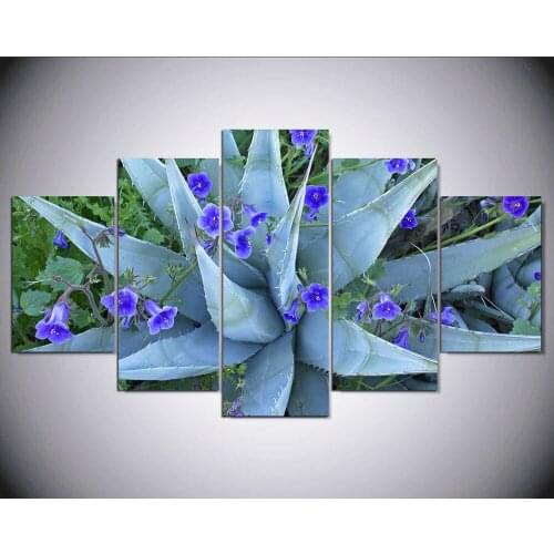 Ode-Rin painting on the wall abstract decorative pictures Aloe flower bloom painting 5 piece canvas art IM-366