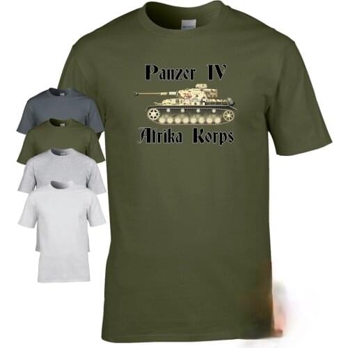 Panzer 4 Afrika korps tank WW2 German military armour Men T-shirt World of war Tanks