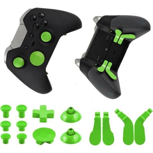 Full set of parts Replacement for Xbox One Elite Controller Gamepad Thumb Grips Stick D-Pad&Bumper Button Bullet kit with Tools