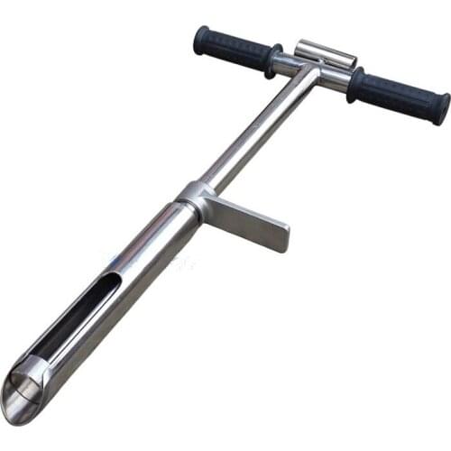 Stainless Steel Soil Sampler With Foot Pedal and Scale Garden Hand Tools Manual Scoop Crowbars