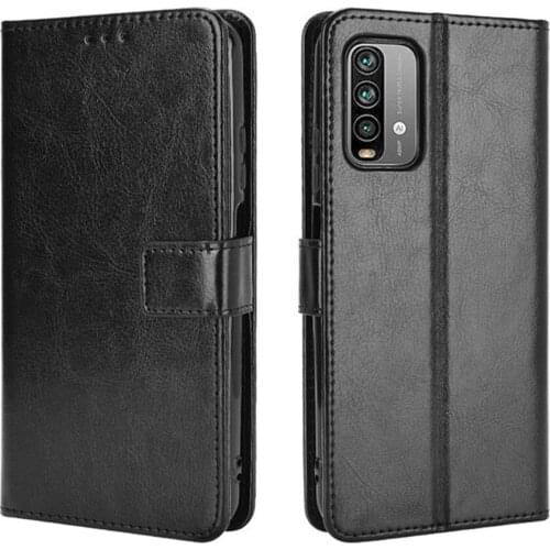 Luxury Leather Phone Protective Case Shockproof Flip Phone Cover Shell for Redmi 9T Phone Accessories