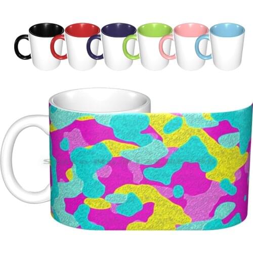 Chic Military. Ceramic Mugs Coffee Cups Milk Tea Mug Military Chic Military Camo Camouflage Cr6zym1nd Pink Blue Yellow Original
