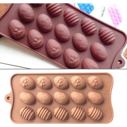 Silicone Cake Mold Soap Mold Easter Egg Flexible Mould Candy Chocolate Tools