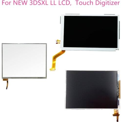 Replacement LCD For Nintendo New 3DS XL LL Top Upper Bottom Lower LCD Screen Original For N3DSXL Console Panel Touch Digitizer