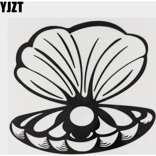 YJZT 14.7CM×13.3CM Amusing Vinyl Shell Marine Organism Car Sticker Decal 18A-0049