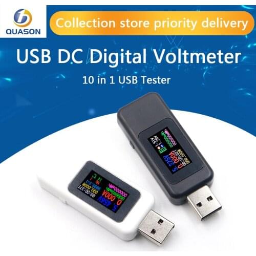 10 in 1 USB tester DC Digital voltmeter amperimetro current voltage meter amp volt ammeter detector power bank charger indicator