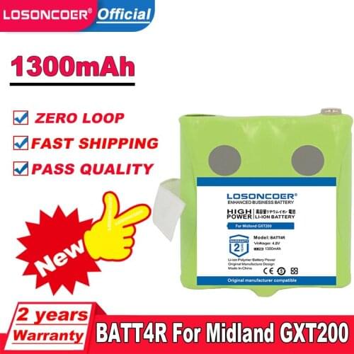 1300mAh BATT4R Ni-MH Battery For Midland GXT200 Walkie-talkie Battery G225 (BATT4R, IXNN4002A, BATT-4R, IXNN4002B, BP40)