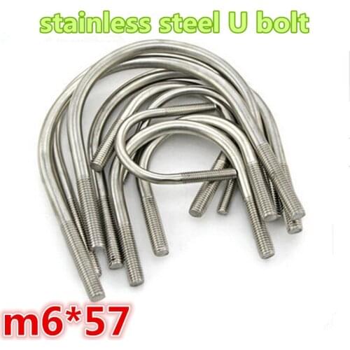 20pcs m6*57 304stainless steel a2-70 304ss u shape bolt