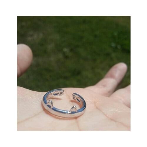 20pcs Lovely Animal Jewelry Cat Ear Ring Cute Tiny Vintage Adjustable Open Ring For Women Girl Child Gifts SanLan