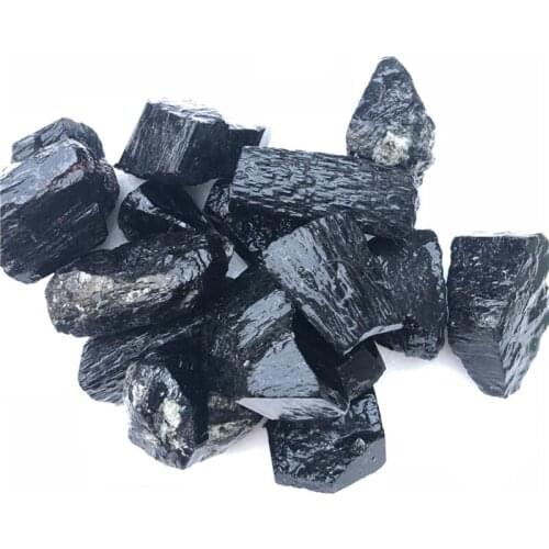 50g Natural Black Tourmaline Crystal Stone DIY Pendant Home Decoration Stones Handmade Art Decoration Crafts Stone