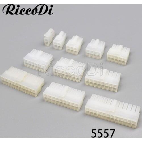 50PCS 2/4/6/8/10/12/14/16/18/20/24Pin Molex 4.2 Pitch ATX Female Connector Plug Computer ATX Power Car 5777 Transparent