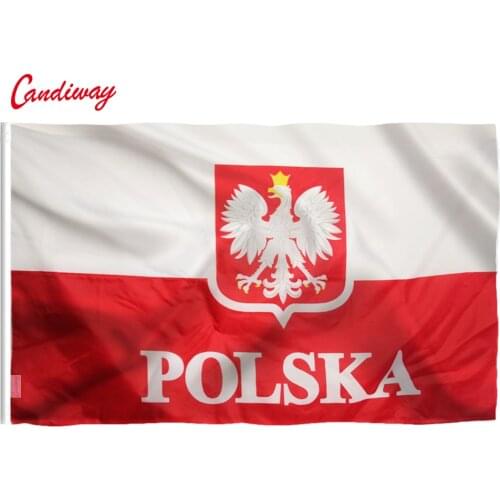 90 x 150cm White eagle eagle Poland flag home decoration indoor and outdoor in the European Union NN038