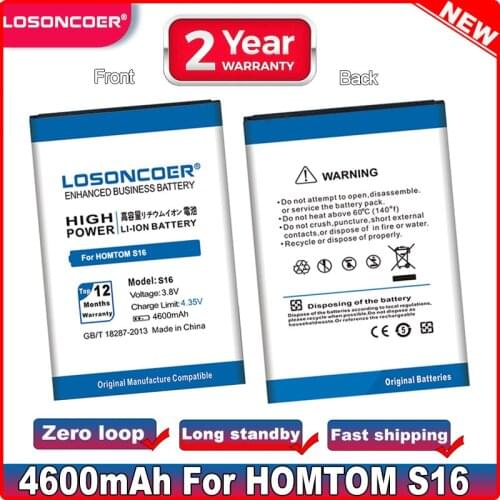 LOSONCOER S16 4200mAh for HOMTOM S16 Battery In Stock Mobile Phone Battery