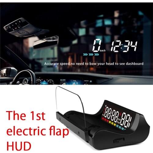 L5 HUD Car Head Up Display OBD2 Windshield Speed Projector Security Alarm Water Temperature Overspeed Shift Reminder Projector