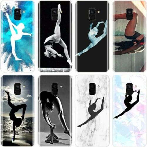 Gymnastics silhouette Cover TPU Phone Case For Samsung Galaxy A5 A7 A8 2015 A3 A5 A7 A8 2016 A3 A5 A7 2017 A7 A8 A9 2018