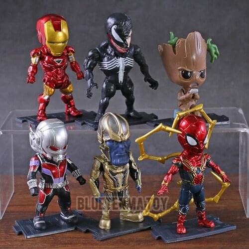 Marvel Thanos Spiderman Ant Man Iron Man Venom PVC Action Figure Collection Model Kids Toys Doll Gift