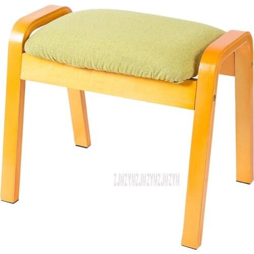 Living Room Creative Stool Bench Solid Wood Leg Shoes Changing Stool Linen Cotton Soft Cushion For Adult Kids Home Decor Bench