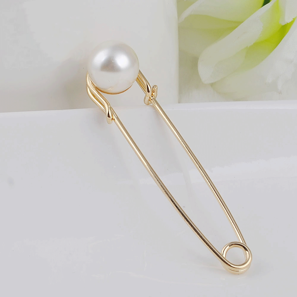 Trendy Upscale Pearl Big Brooches Accessories For Women Scarves Corsage Shawls And Sweater