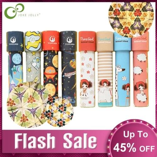 Montessori Rotating Colorful Kaleidoscope Toy Lens Imaginative Cartoon Children Magic Classic Educational Toys for kids GYH