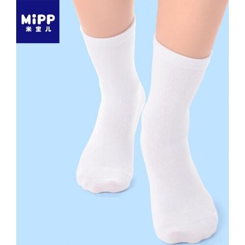 6Pairs/Lot MIPP Baby White Kid Socks Spring Soft Cotton Children For Boys Girls Sport Students Socks Hand-sewn without bone