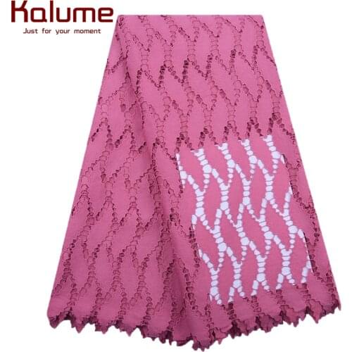 Latest African Lace Fabric With Stones Onion Water Soluble French Guipure Cord Lace Fabric 2020 High Quality For Wedding 1835